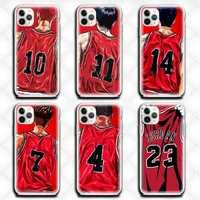 slam dunk basketball numbers 23 24 phone case clear for iphone 13 12 11 pro max mini xs 8 7 plus x se 2020 xr cover