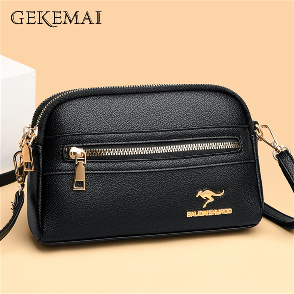 

Роскошная дизайнерская кожаная женская сумка на плечо высокого качества, однотонная новая женская сумка-мессенджер, модная женская сумка