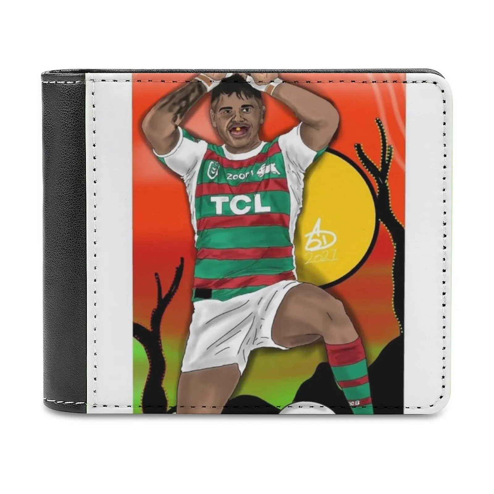 

Latrell Mitchell Print Classic Style Wallet Pattern Wallets Men Fashion High Quality Purse Nrl Rabbitohs Larrell Mitchell Rugby