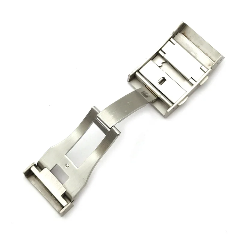 Light Luxury High-quality 22MM Silver 316L Stainless Steel Solid Adjustable Length Watch Buckle