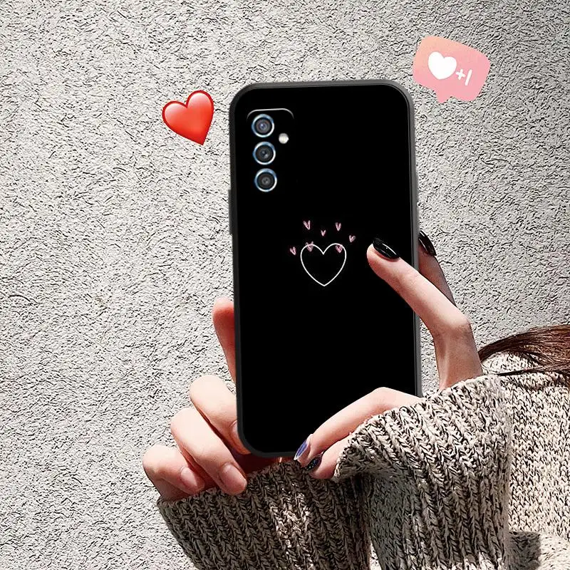 

Simple Heart Pattern Phone Case For Samsung M31S M31 M12 M20 M30 M31S M22 M10 M52 5G M51 M32 M11 M30S Cwi2 Fundas Stand