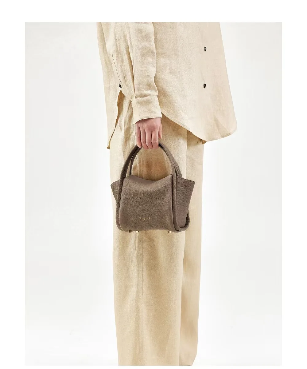 Мини-корзина из натуральной кожи портативная мини-сумка через плечо на одно для