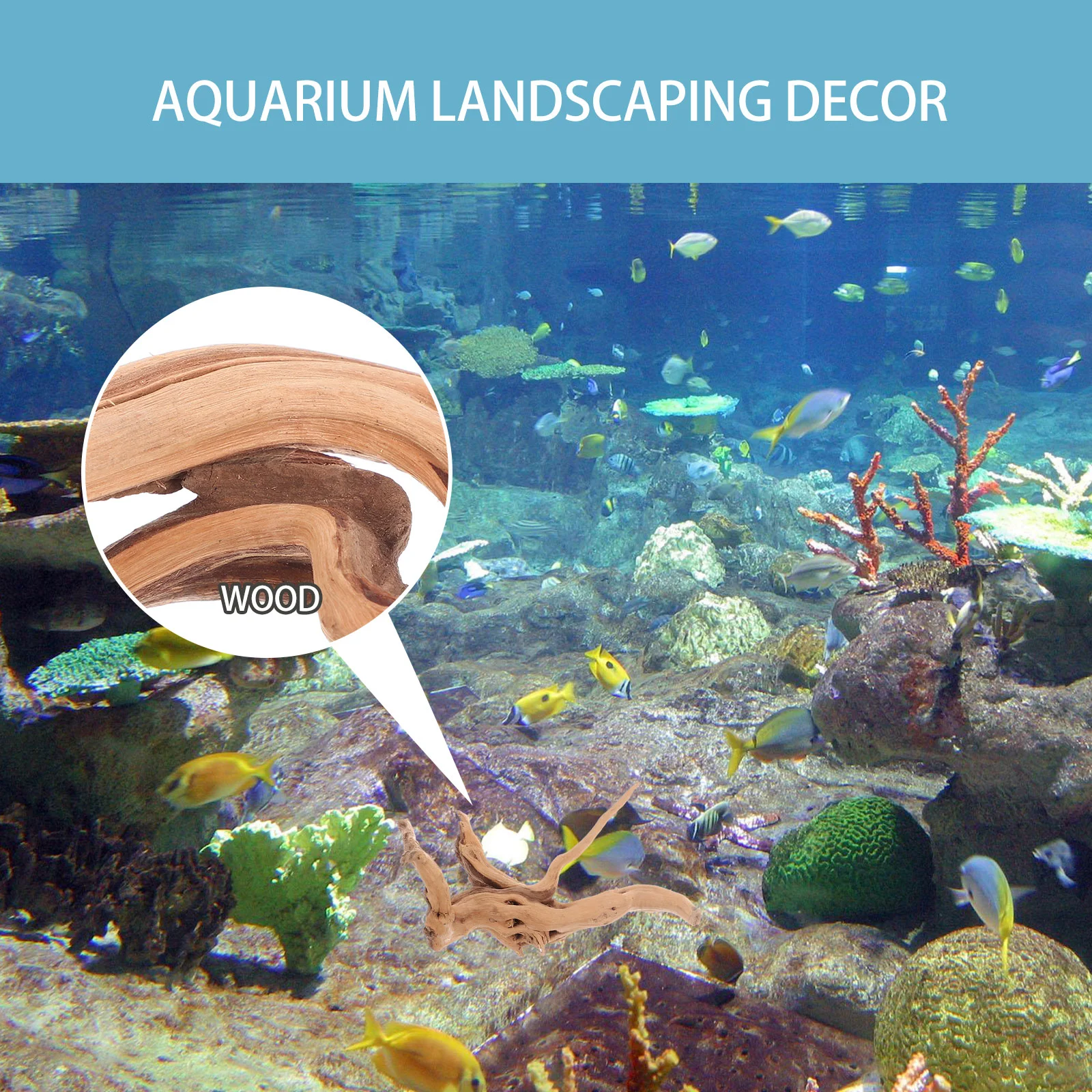 3 Pcs Landscaping Sunken Wood Driftwood Plant Aquariums Fish Tank Decoration Trunk Goods Artificial Glass Stones