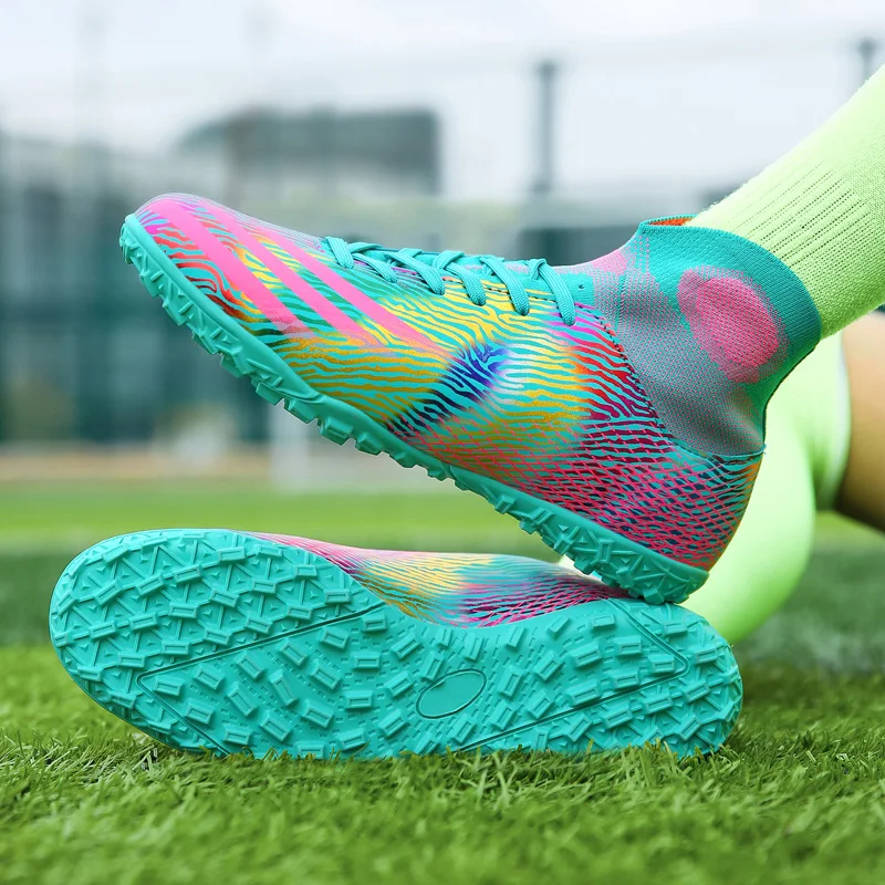 

New Men's Soccer Shoes Lightweight Cushioning Women's Fashion Soccer Training Shoes Athletic Sneakers TF/FG Size 34-46