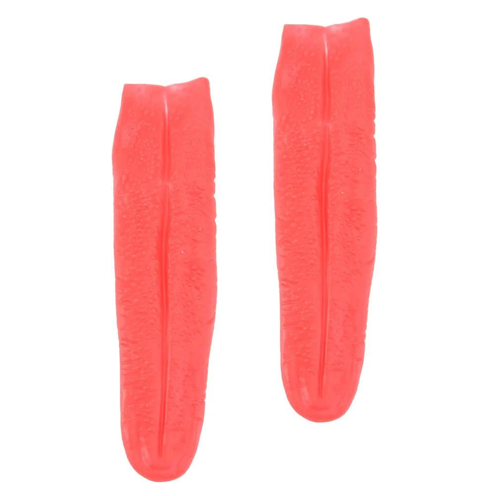 

2 Pcs Accessories Artificial Tongue Prop Halloween Cosplay Costumes Long Scary Stage Gift
