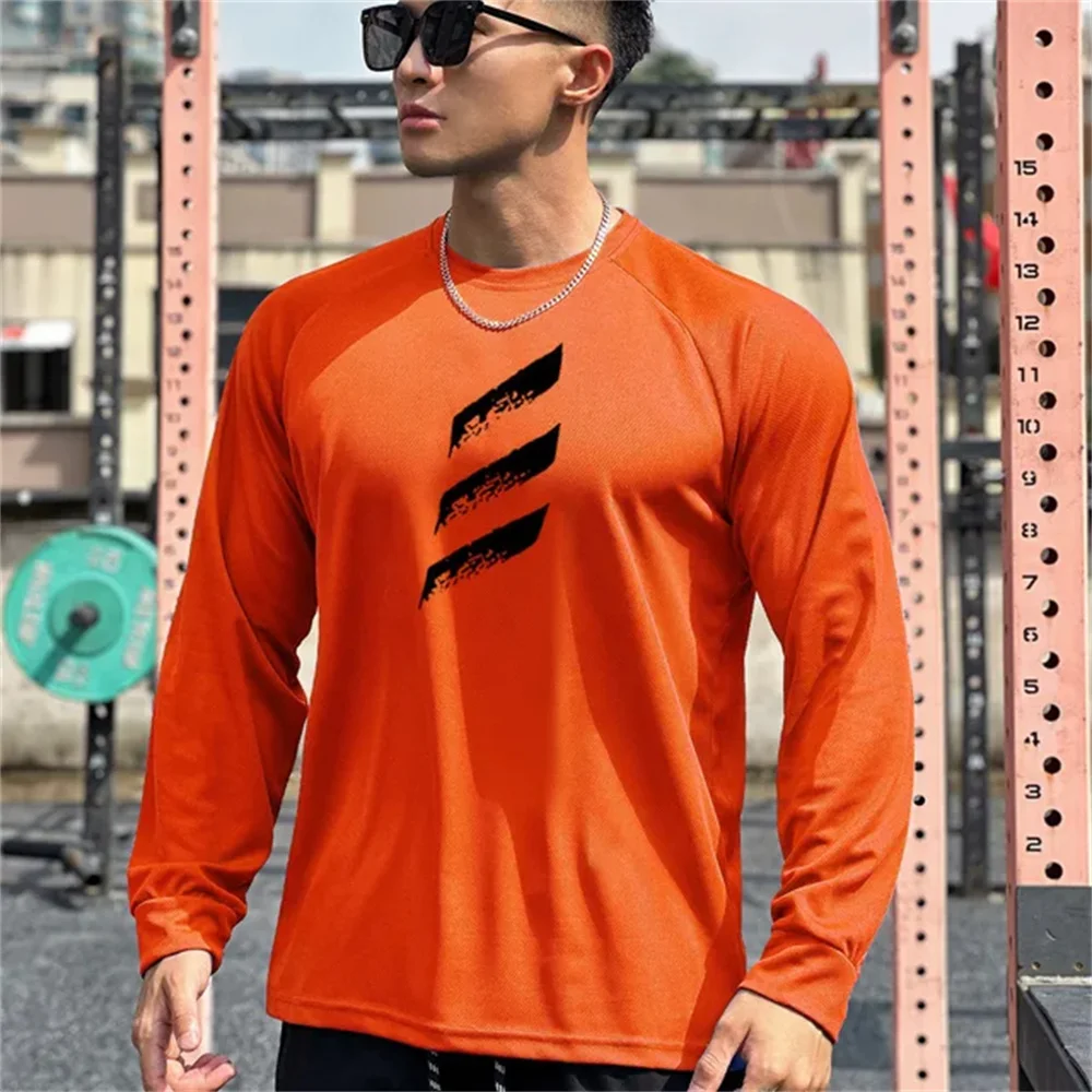 Новинка весна-осень Мужская футболка для фитнеса и баскетбола тренировочная