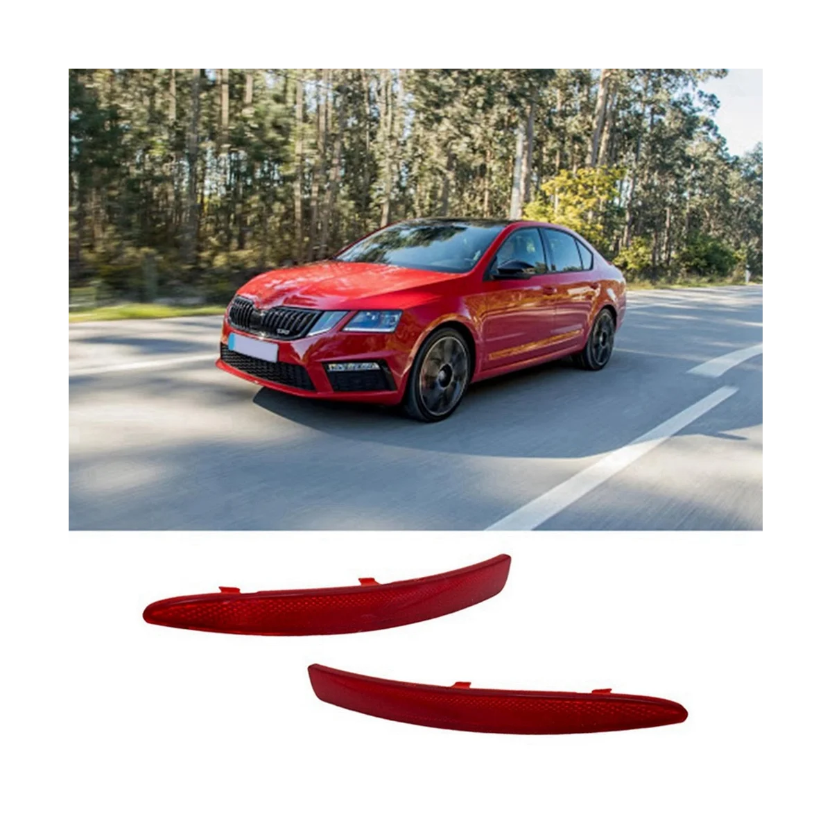 Отражатель для заднего бампера Skoda Minry 2010-2014