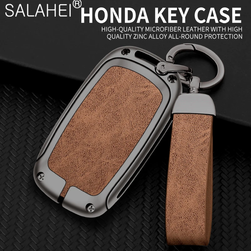 

Car Key Full Cover Case Holder Key Bag Shell For Honda Civic 11th Gen Accord Vezel Freed Pilot CRV 2021 2022 Protector Accessory