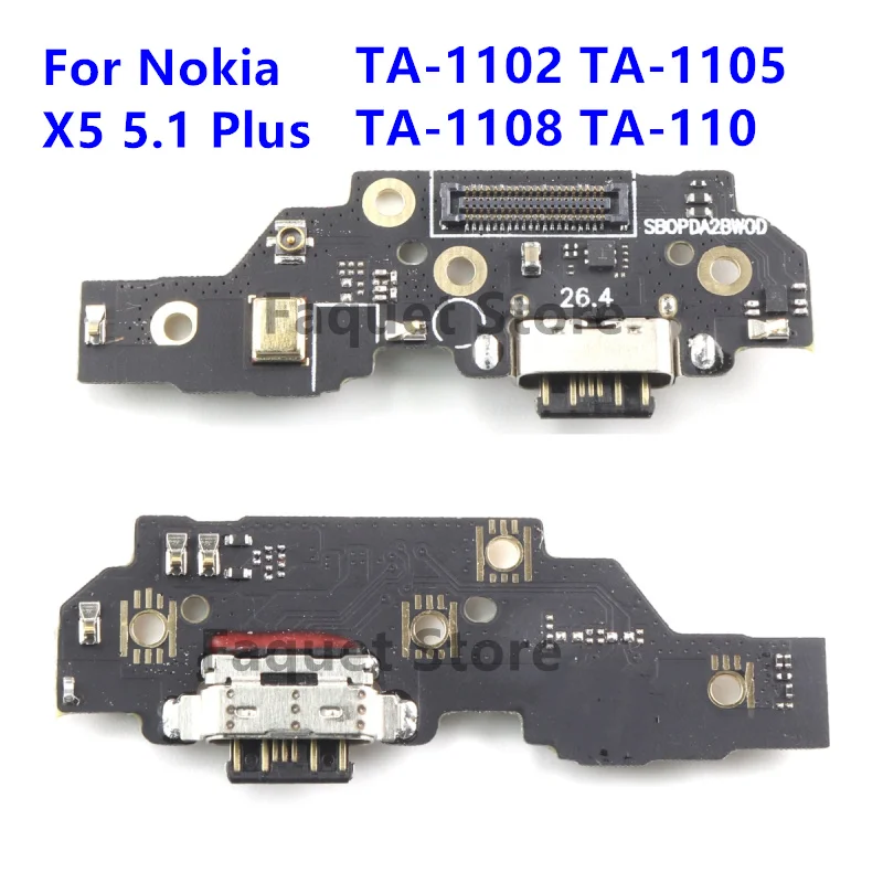 

For Nokia X5 5.1 Plus TA-1102 TA-1105 TA-1108 TA-110 USB Charge Port Dock Plug Charger Board Connector Charging Flex Cable