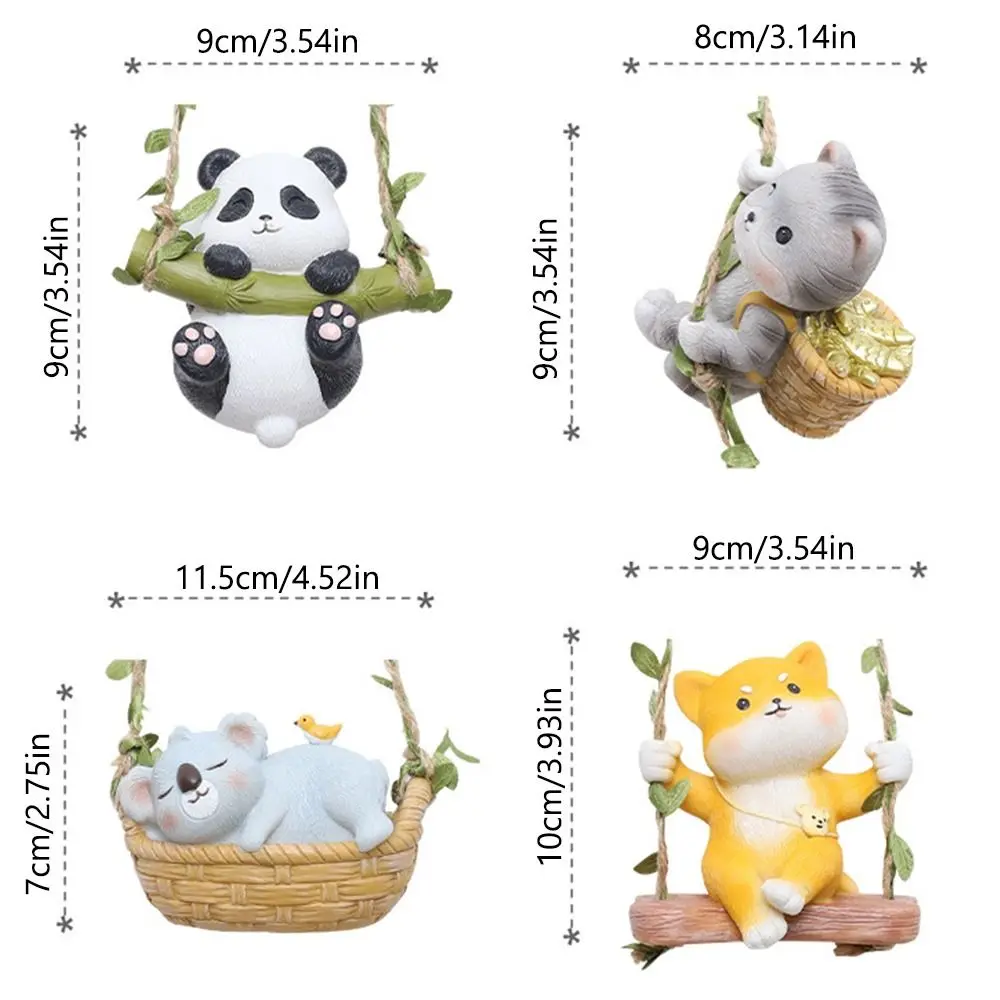 Креативный садовый цветочный горшок подвеска из смолы с рисунком панды для двора