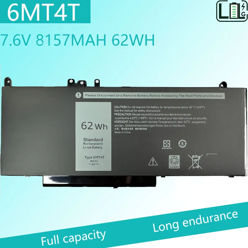 Оригинальное качество 7 6 В 62WH 6MT4T аккумулятор для ноутбука DELL Latitude E5470 E5570 M3510 15