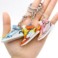 mini sneakers keychains 3d three dimensional model basketball sneakers keychain backpack pendant car key ring gift for boyfriend