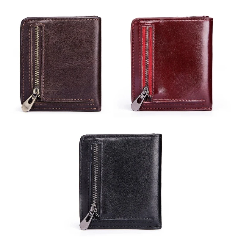 

2023 New Men Wallet Money Bag for Men Leather Casual Bifold Credit Card Holder Change Pocket Coin Purse Wallet Business Gift