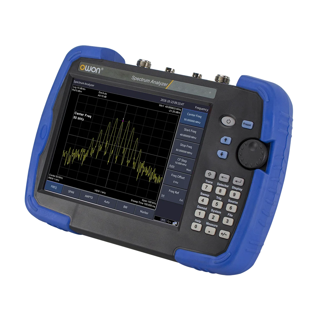 

New OWON HSA-1000 Series 1032/1015 Handheld 10KHzSpectrum Analyzer 9KHz-3.2GHz Bandwidth 10Hz 8inch IPS USB Spectrumanalyzer