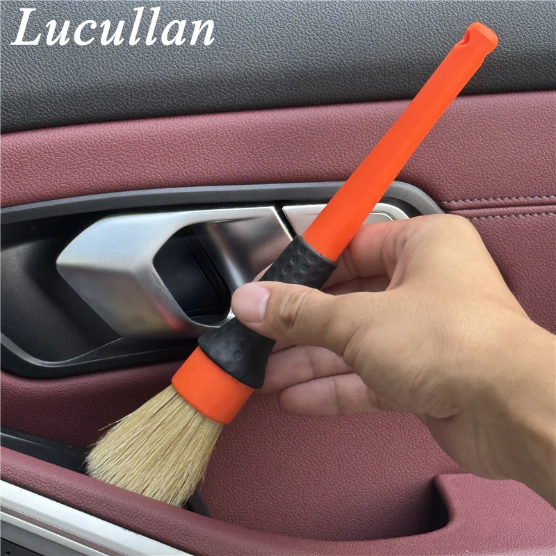 Lucullan Car Pro оранжевая щетка для детейлинга автомобиля супер плотная 100% волос