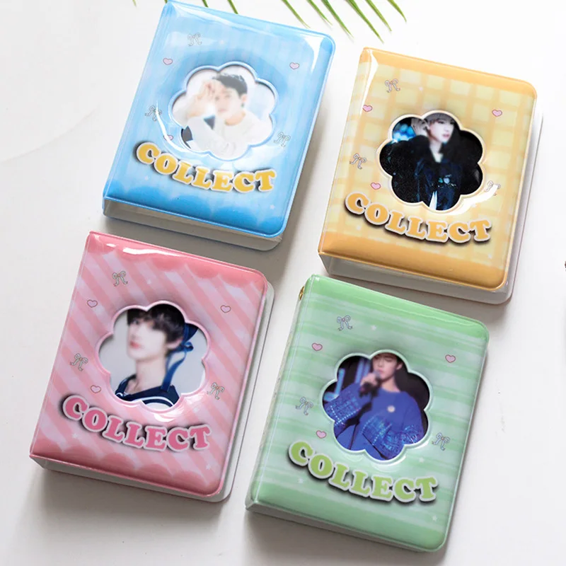 

INS 40/36 Pockets Photo Album Photocard Holder Cartoon ice cream Picture Storage Case 3 Inch Hollow Flower Collect Book Album
