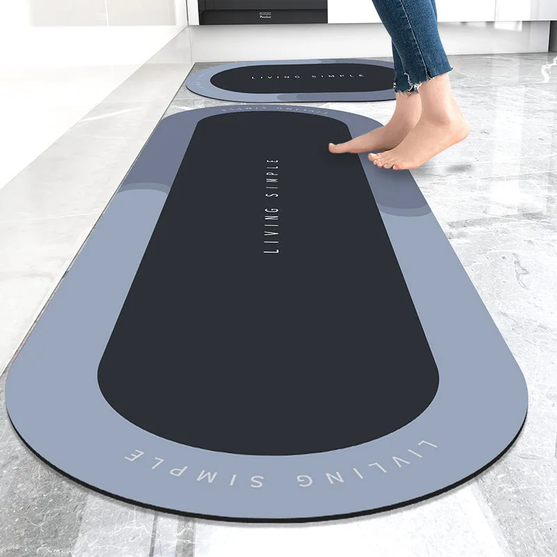 

Diatom Mud Soft Water Absorption Kitchen Carpet Rug Anti Slip Floor Washable PVC Set Room Carpet Decor Rectangle Mat for Kitchen