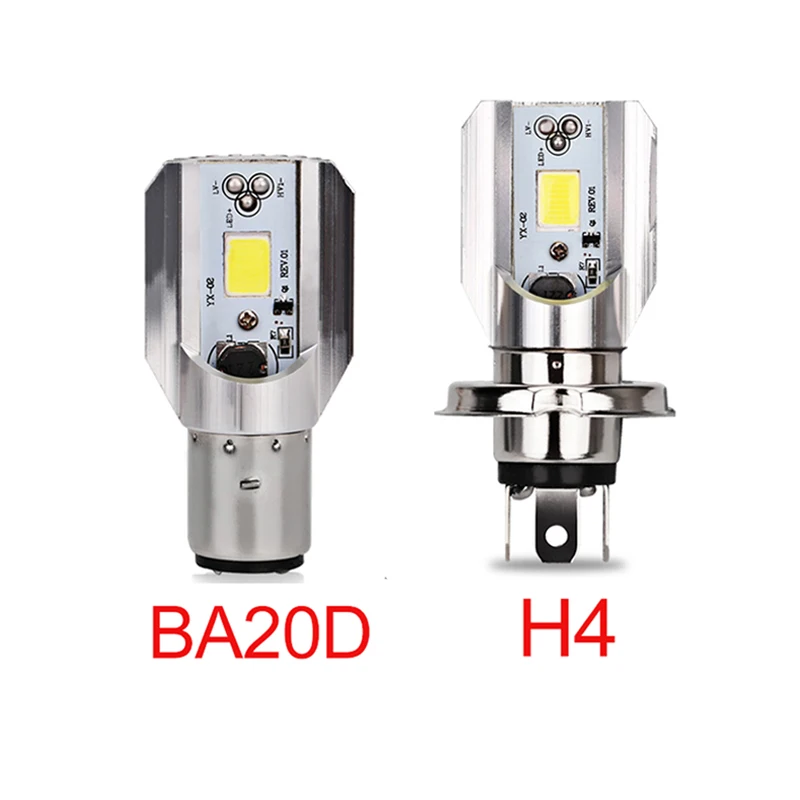 

H6 LED BA20D Headlight Bulb Scooter Light Hi-Lo Beam Light Lamp Bulb H4 LED COB Motorcycle Auxiliary Lights Led Headlight 6000K
