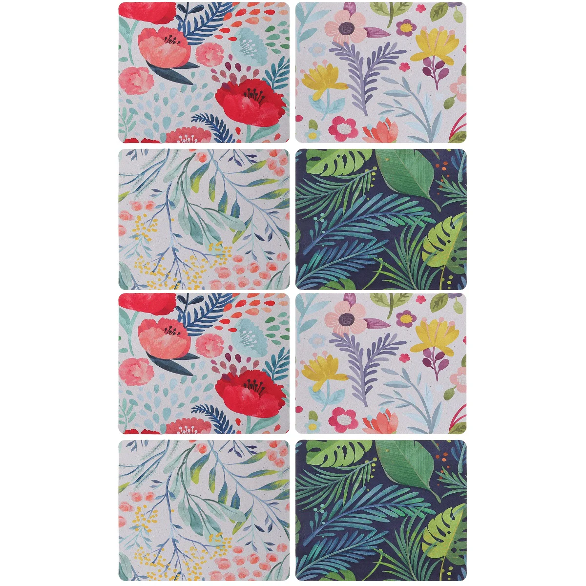 

8 pcs Rubber Pads Plants Flower Printing Pads Computer Mousepad