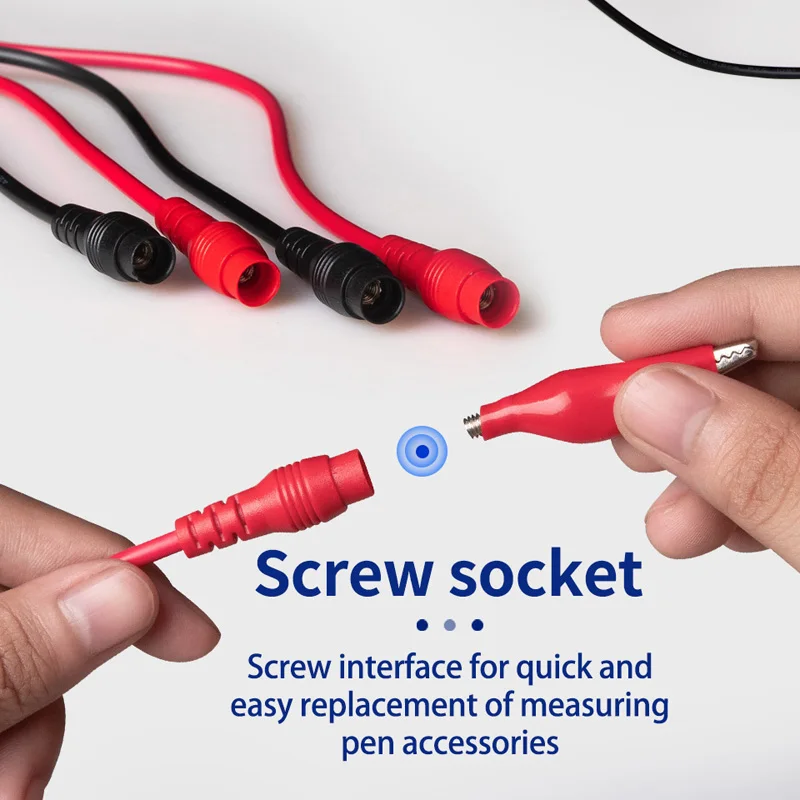 

Practical Useful New Portable Multimeter Test Leads Replacement Comfortable Crocodile Clips Digital Electrical