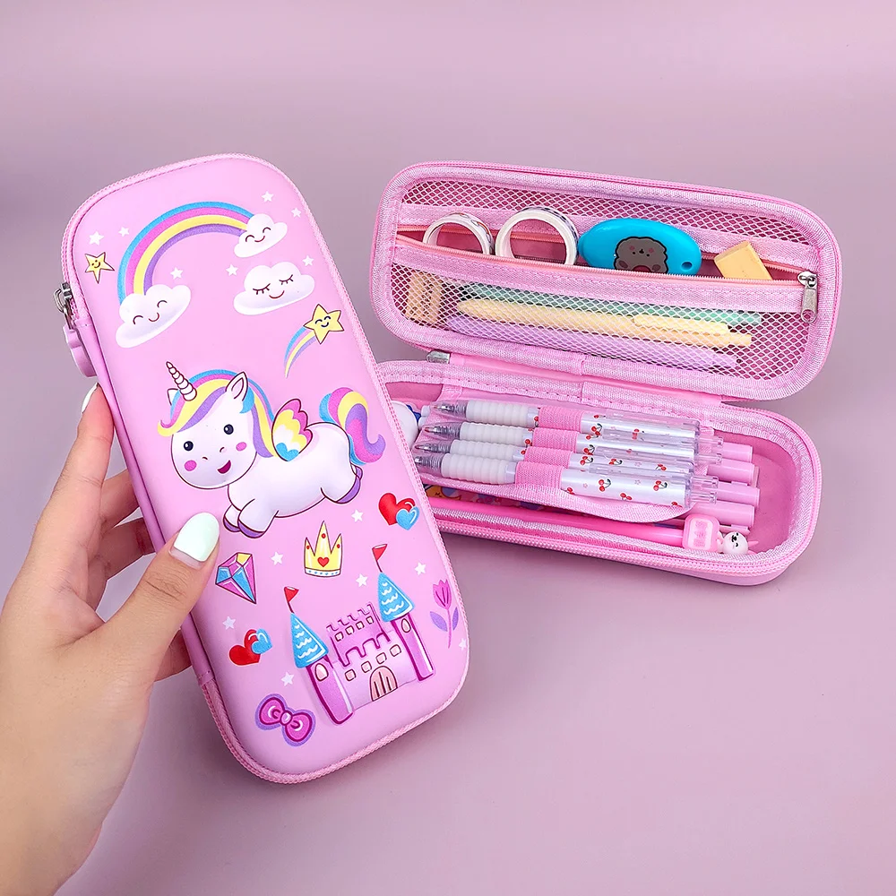 

Cartoon Stationery Box 3D Three-dimensional Stationery Box large-capacity Multi-function Stationery Box Animation Stationery Box