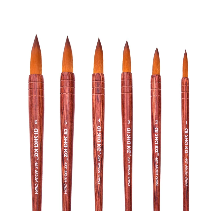 

1 шт., кисть для акварели, дерево, нейлон