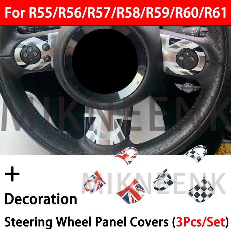 

Steering Wheel Panel Multimedia Button Cover For MINI Cooper R55 R56 R57 R58 R59 R60 Panel Button Switch Trim Accessories Parts
