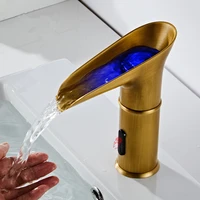 brass automatic induction faucet basin infrared intelligent toilet sensor faucet automatic hands touch free sink water fall taps