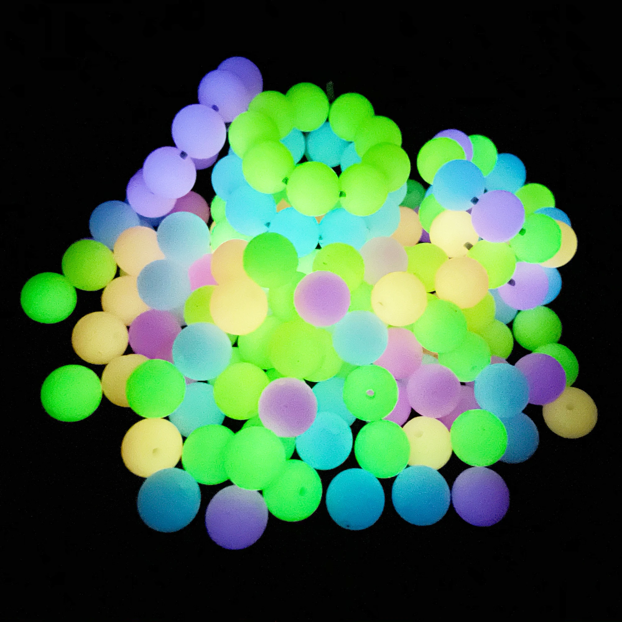 

15mm 20pcs Luminous Silicone Beads New бисер Mother Kids Perles Pour Teether For DIY Baby Accessories Safe Food Grade