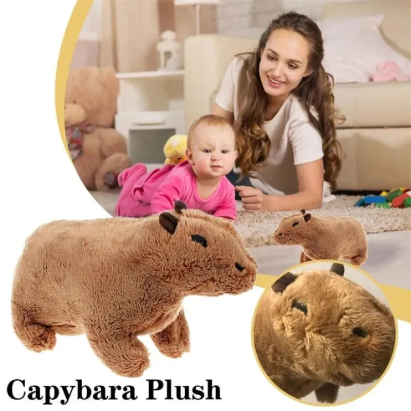 

18cm Simulation Capybara Plush Toy Cute Fluffy Capybara Doll Soft Stuffed Animal Toy Kids Birthday Gift Toy Home Room Decor