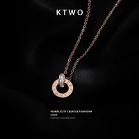 stainless necklace female hipster internet hot korean style personality minimalist elegant niche clavicle chain student jewelry