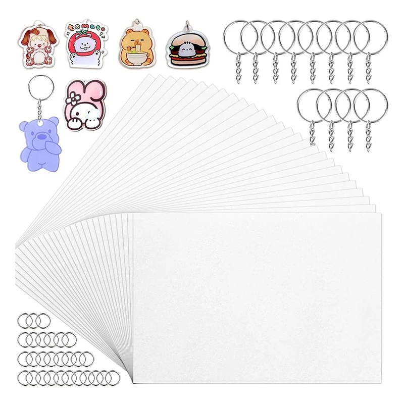 100 шт. термоусадочные пластиковые листы термоусадочная бумага пустые пленки для