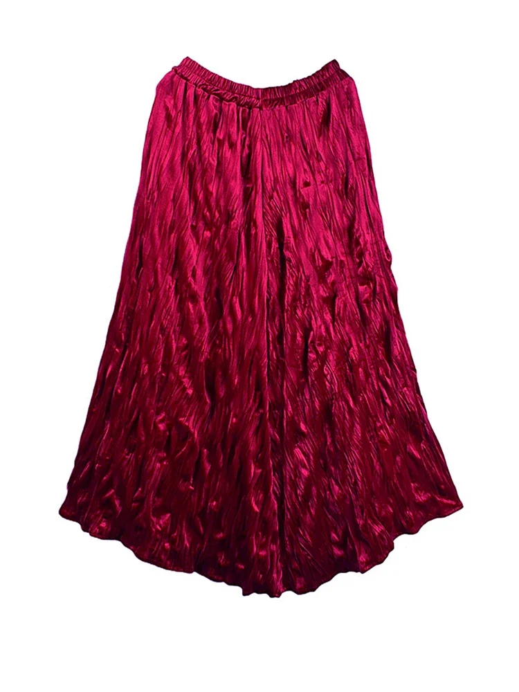 XITAO плиссированная женская юбка с эластичной резинкой на талии однотонная