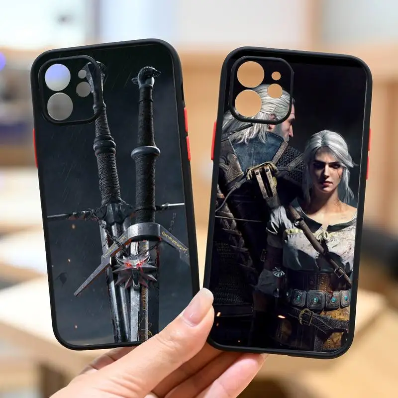 

Witchers Game Phone Case IPhone 12 11 13 14 Pro Max X XR XS SE2020 7 8 Plus Hard Shockproof Cover Case