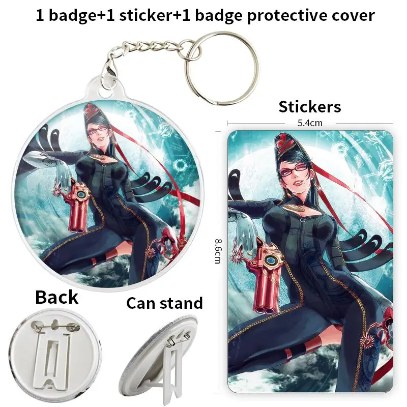 Байонетта игра аниме персонаж мягкая кнопка значок брошь якорь периферийные