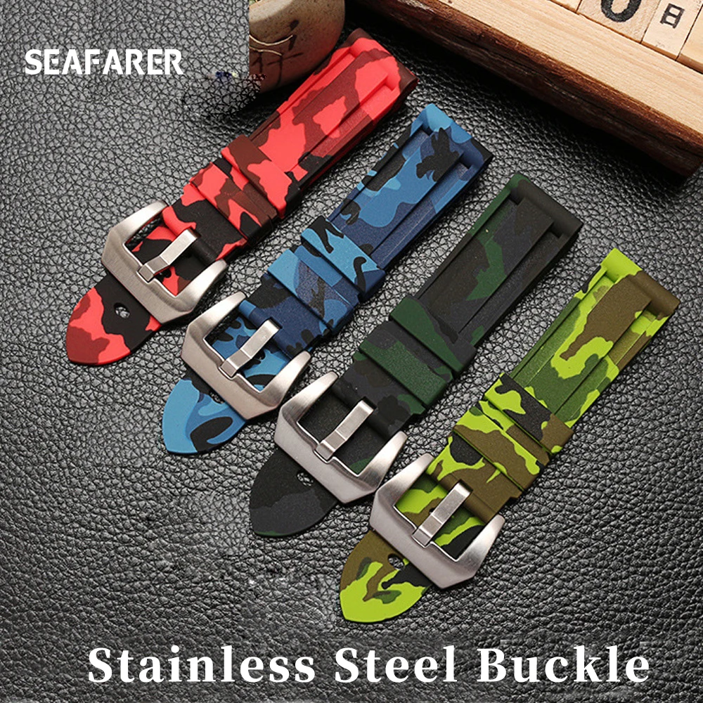 Ремешок силиконовый для Panerai ремешок часов PAM111/441 22/24 мм