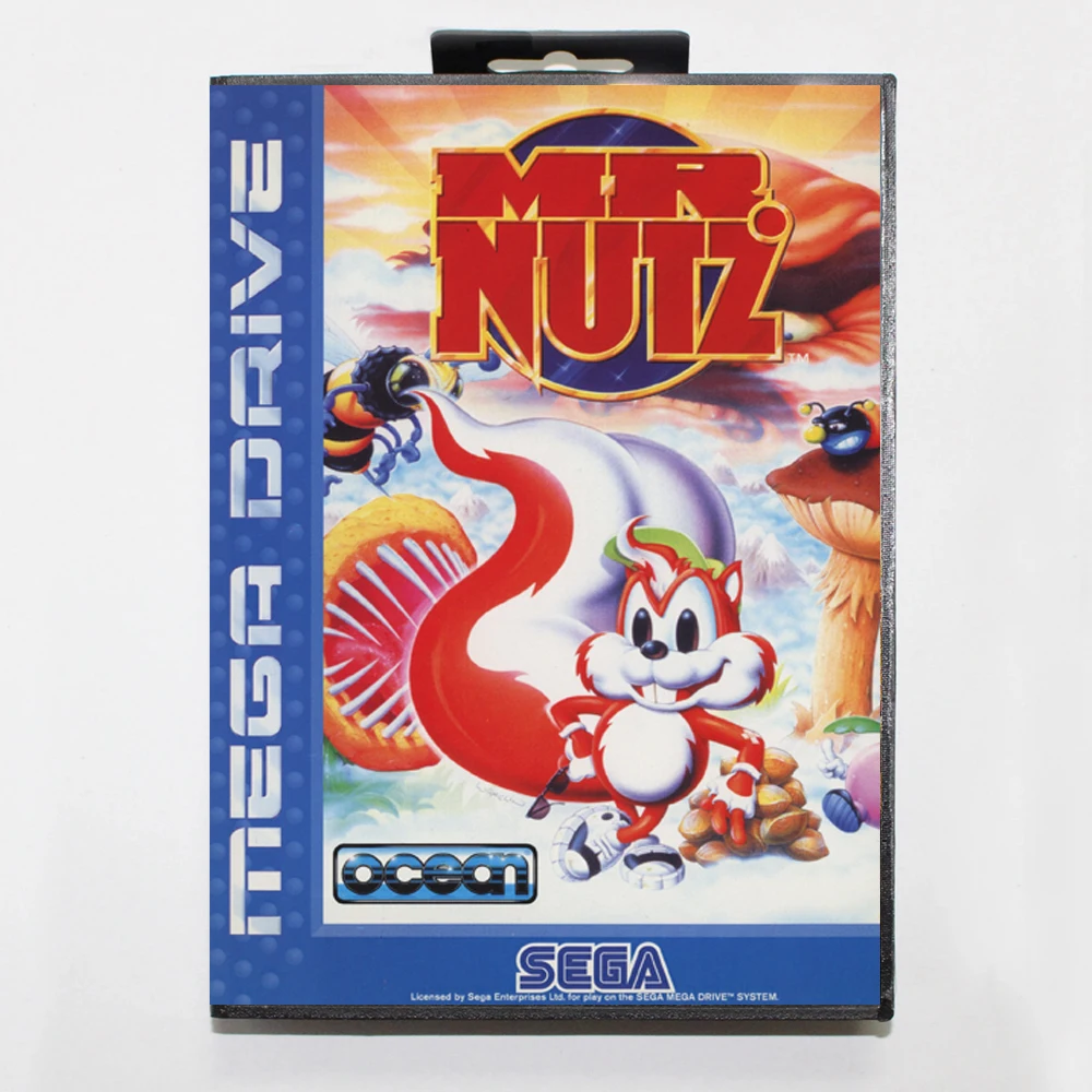

16-битная игровая карта Mr Nutz MD для Sega Mega Drive/ Genesis с розничной коробкой для ЕС/США
