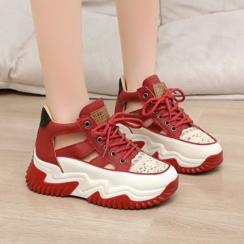 

BCEBYL Новая женская спортивная обувь повседневная модная дышащая легкая обувь на толстой вулканизированной подошве летние сандалии с выреза...