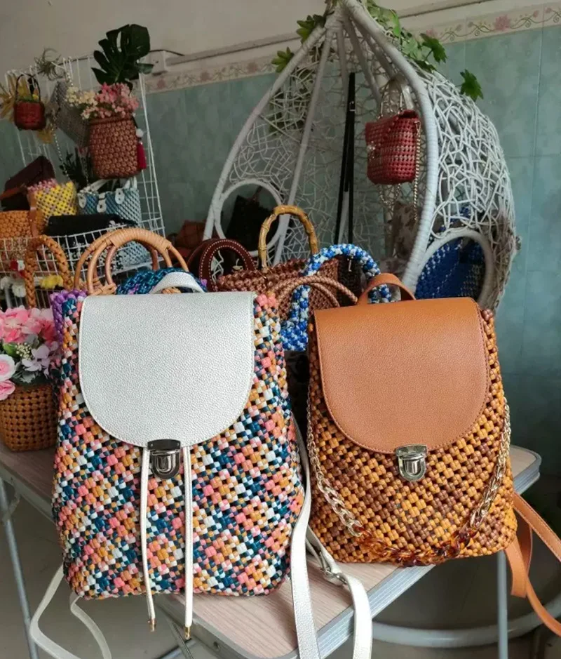 High Quality Handbag Shoulder Strap Woven Bag Set Leather Bag Bottoms with Hardware Accessories for DIY Handmade Bag Backpack