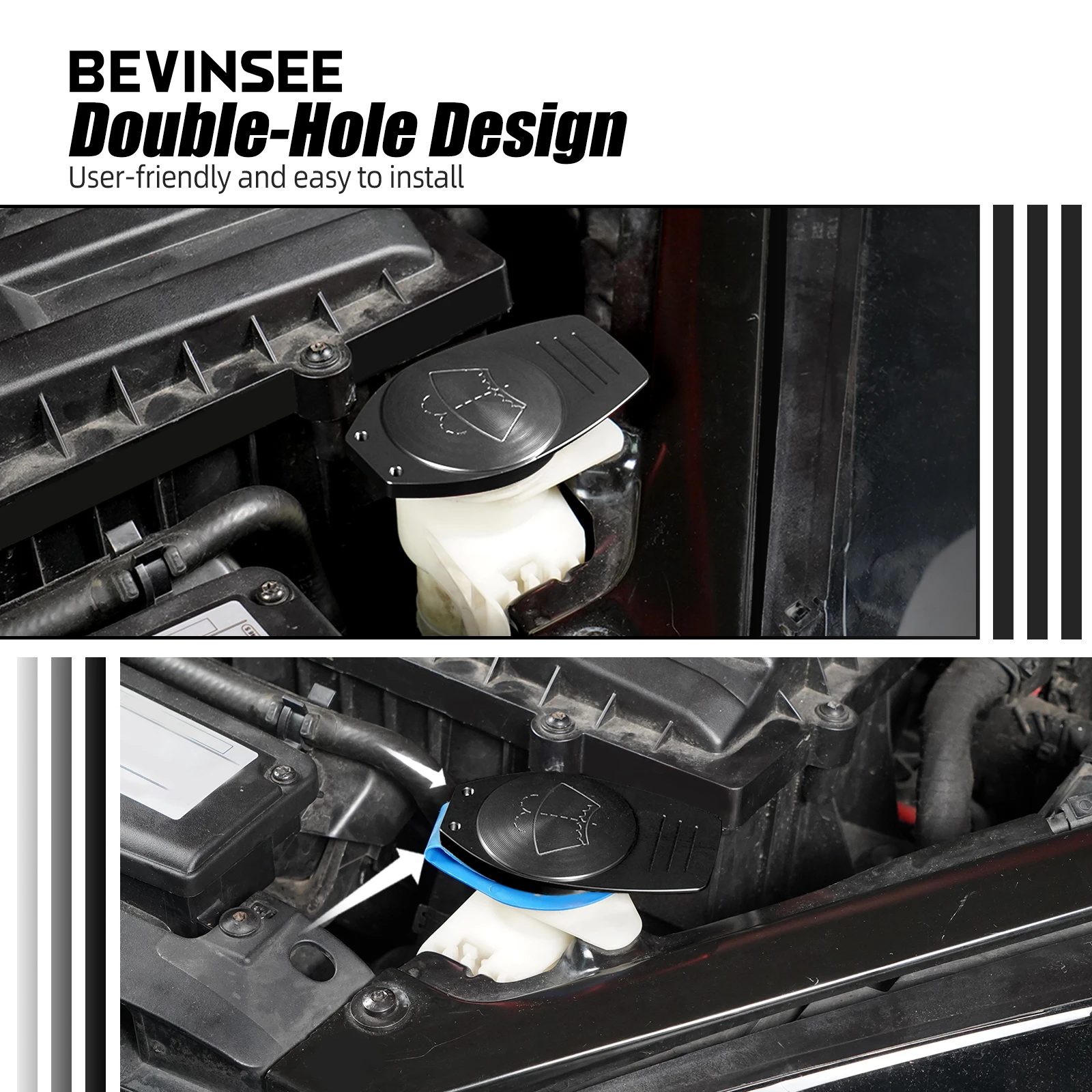 Резервуар для жидкости омывателя лобового стекла BEVINSEE VW Golf 7 GTI R Passat B8 Tiguan MK2