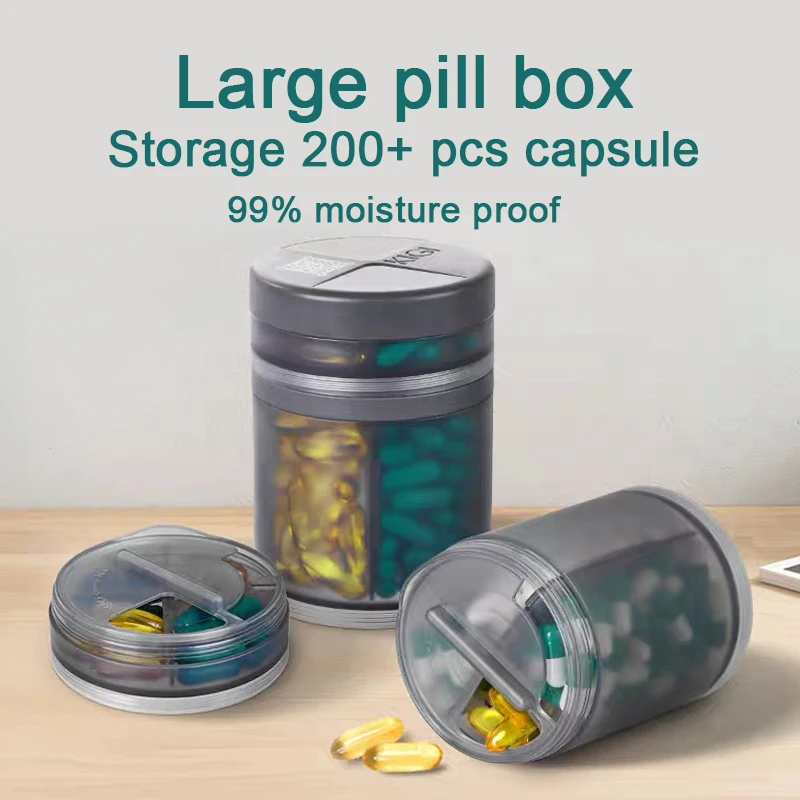 

Pill Box Weekly Medicine Storage Boxes tablet Dispenser Organizer Compartment Adjustable Vitamin Storage Pill Cases Container