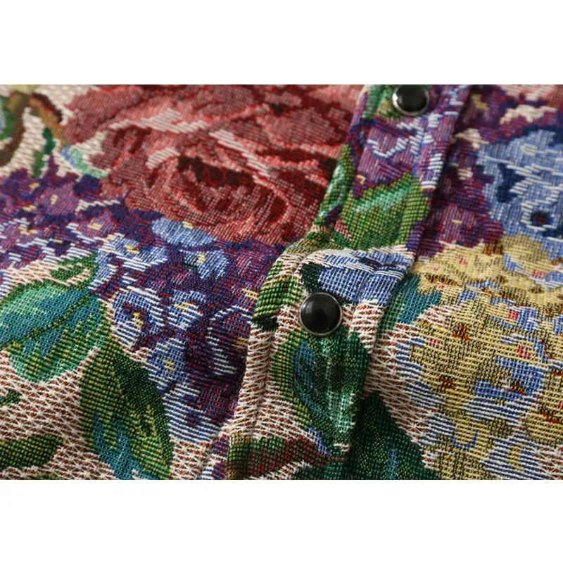 Aelfric Eden рубашка мужская винтажная акварельная с цветочным принтом оверсайз