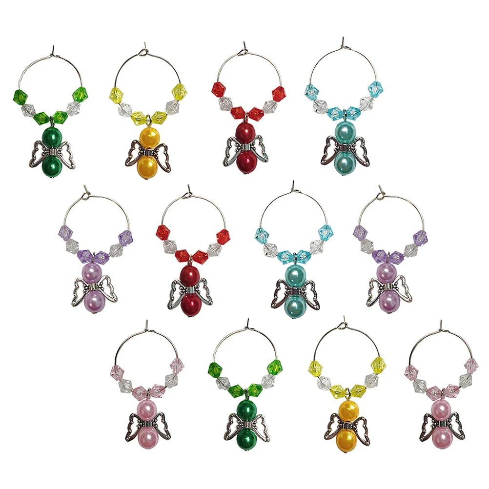 

12Pcs Chic Delicate Charms Rings Charm Identification