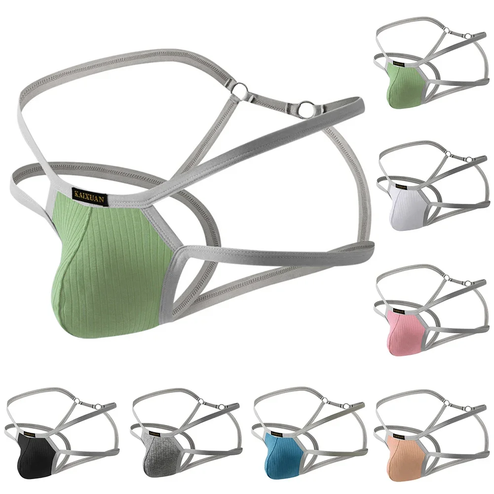 Мужские стринги-стринги трусики с бандажами нижнее белье для геев эротическое