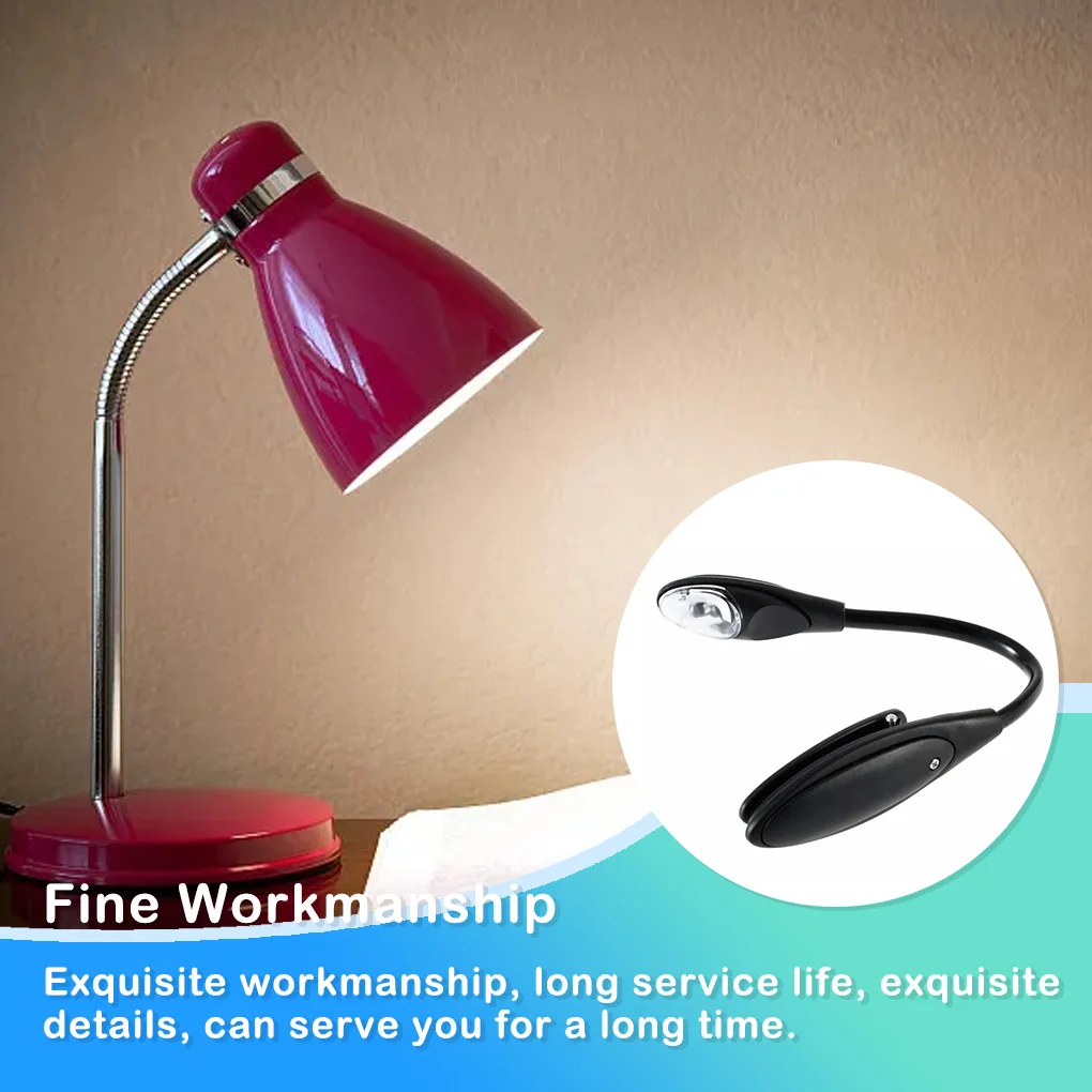 

Mini Flexible Clip-On Bright Book Light Laptop LED Book Reading Light Lamp