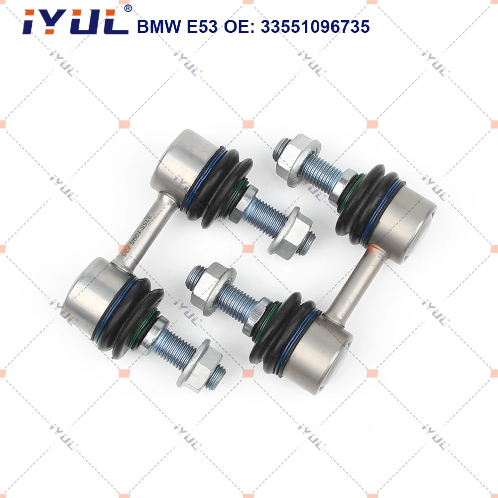 

IYUL Pair Rear Axle Sway Bar End Stabilizer Link Ball Joint For BMW X5 Series E53 3.0d 3.0i 4.4i 4.6is 4.8is 33551096735