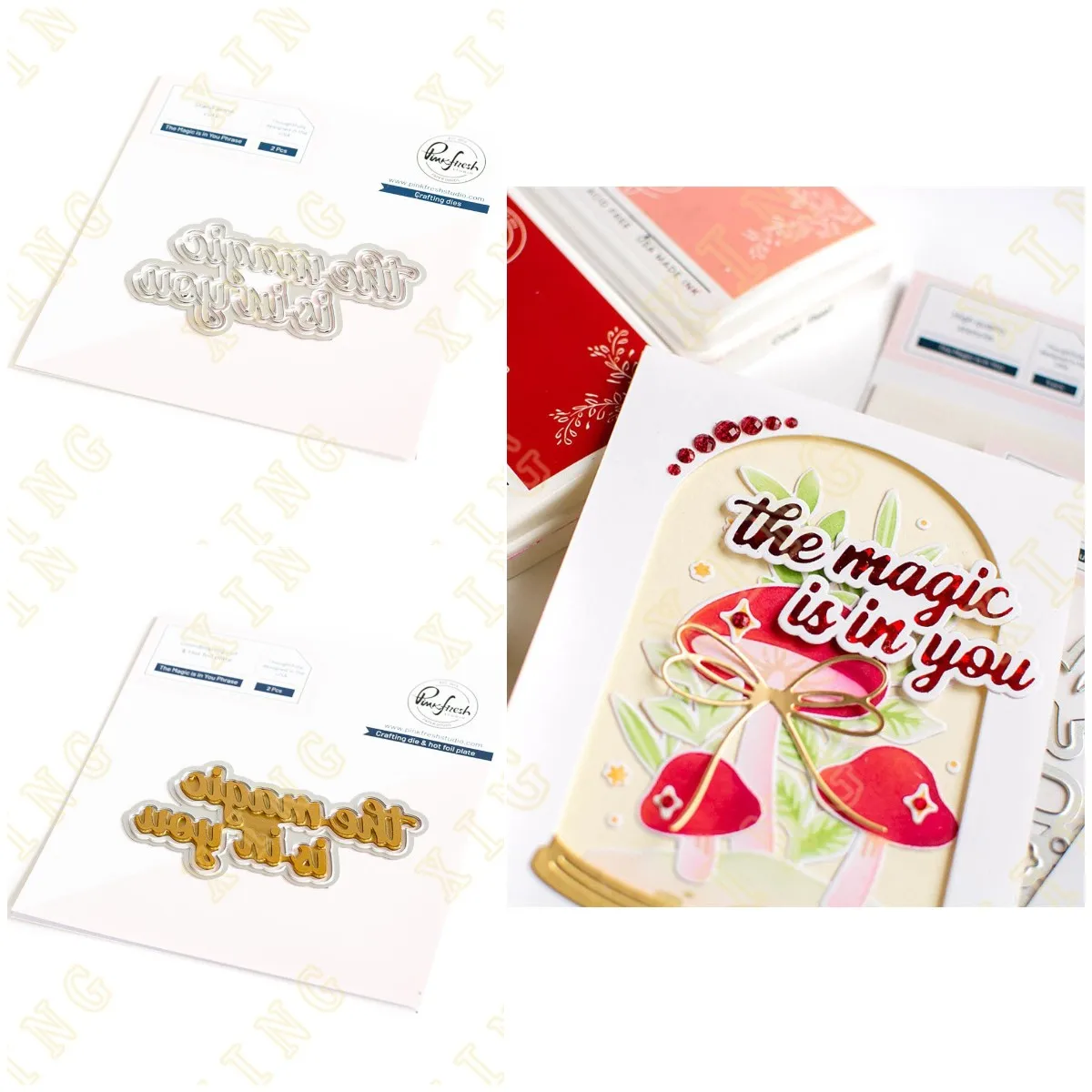 

The Magic Is in You Phrase Hot Foil Metal Cutting Dies Scrapbook Diary Decoration Embossing Template DIY Greeting Card Handmade