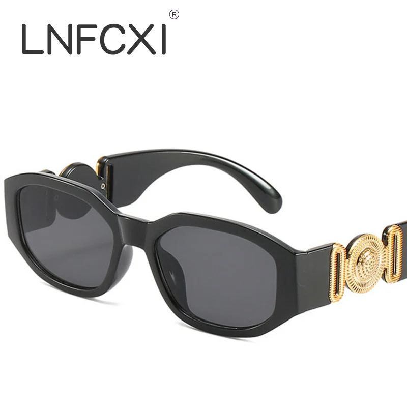 

LNFCXI Rectangle Vintage Sunglasses Women Brand Designer Retro Sun Glasses Female Lady Shades Eyeglass Female Goggles Eyewear