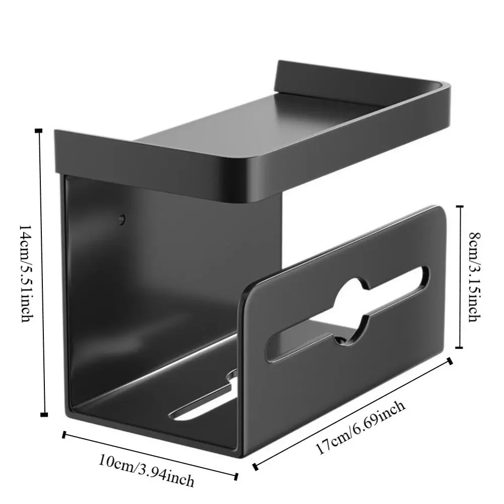 Держатель для туалетной бумаги металлический черный