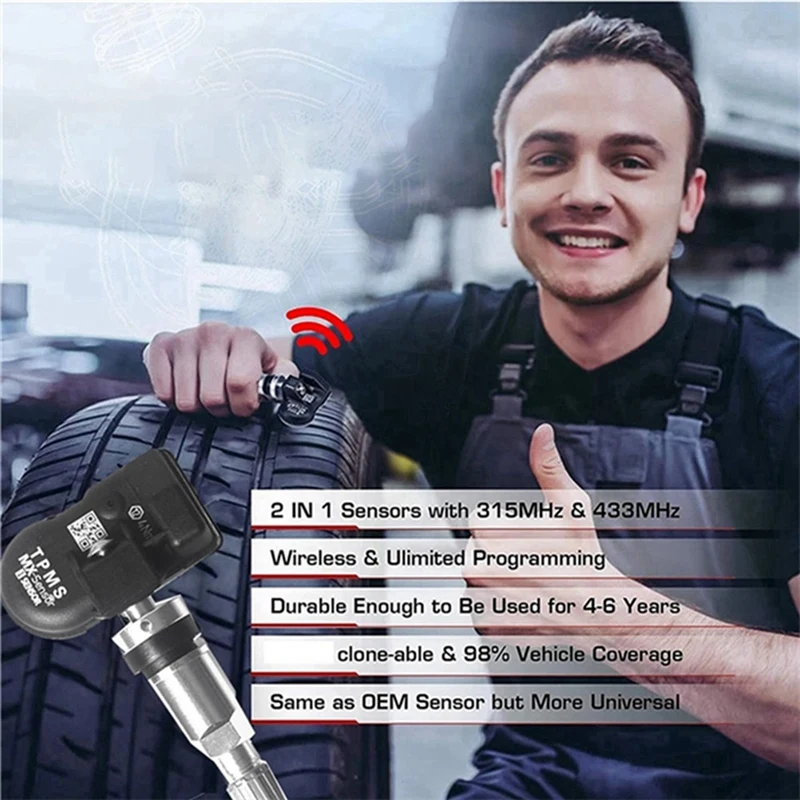 10 шт. TPMS датчик давления в шинах программируемый для инструмента Autel TS408 TS508 ITS600 315 МГц + 433 МГц 2 в 1 MX сенсорный монитор (art.: 3920d37cd0053) - 3920d37cd0053
